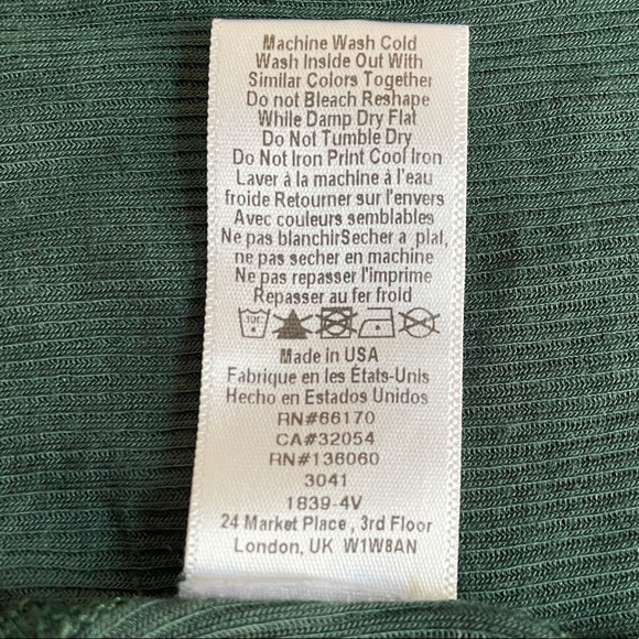 Project Social T Urban Outfitters Ribbed Green Half-Sleeve Crop Top - Picture 6 of 7